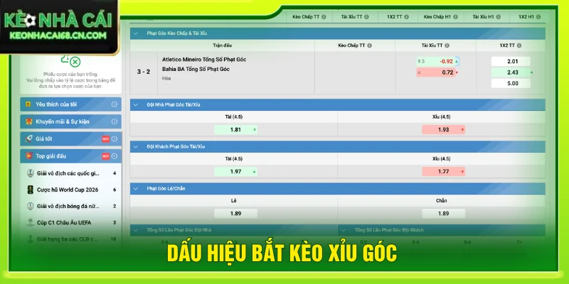 5 Dấu Hiệu Bắt Kèo Xỉu Góc Hạn Chế RủI Ro Của Kèo Nhà Cái 1 Dấu hiệu bắt kèo xỉu góc
